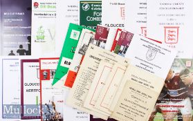Gloucestershire Representative Rugby Programmes (36): Fine selection from 1947 - 2014 from