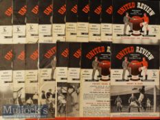 1950/51 Manchester United Home Football Programmes consisting of Nos 2^ 3^ 6^ 8^ 9^ 10^ 11^ 12(
