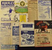 1947/48 Everton Away Football Programmes to include Man Utd^ Man City^ Chelsea^ Portsmouth^