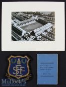 1954/55 Everton FC Shareholders Association booklet together with a Stadium photograph with mount