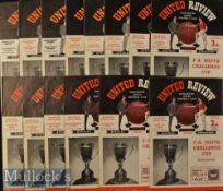 Selection of 1950s/60s Manchester United Home Youth Cup Football Programmes to include 57/58