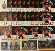 Complete Season of 1955/56 Manchester United (Championship) Home Football Programmes to include