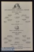 1944 ‘Salute The Soldier’ Scotland v England International Football Programme single sheet^ no