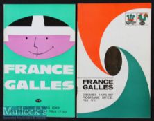 1967 & 1969 France v Wales Rugby Programmes (2): 1967 France Champs^ 1969 Wales Champs: lovely