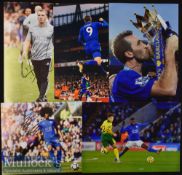 5x Signed Leicester City Colour Photographs Rogers^ Vardy^ Choudery^ etc^ measuring 30x21cm approx.