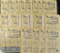 1955/56 Manchester City Reserve Home Football Programmes with many missing tokens (14)^ 56/57 (