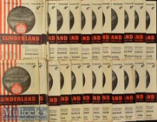 1956/57 Sunderland Home Football Programmes to include Man Utd^ Wolverhampton Wanderers^ Tottenham