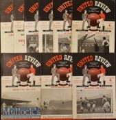 1952/53 Manchester United Home Football Programmes to include Nos 8^ 12^ 13^ 14^ 15^ 16^ 17^ 20