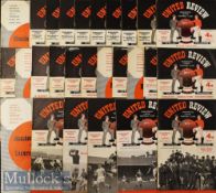 Selection of 1957/58 Manchester United Home Football Programmes a complete season^ missing Nos 15^