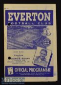 1947/48 Everton v Shamrock Rovers Friendly Match Football Programme date 27 Dec^ (punch holes)^ o/