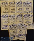 1949/50 Everton Home Football Programmes to include Sunderland^ Man Utd^ Bolton Wanderers^
