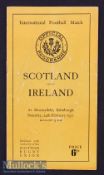 1951 Scotland v Ireland Rugby Programme: Irish Championship season^ and a 6-5 win to help.