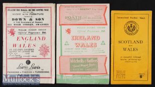 1951 Wales Five Nations Programmes (3): Irish Championship season. Wales’ home issues v England (