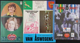 South Africa v France Rugby Programmes (3): Large format issues for the games at Durban^ 1993^ and
