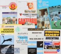 Argentina in New Zealand Rugby Programme Collection (7): Auckland^ Manawatu^ and a New Zealand XV (
