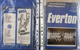 1971/72 Everton Football Programmes includes (H) 21^ FAC (3)^ Aways (23) + FAC S/F replay^ general