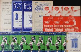 1960/1 Barrow AFC Football Programmes including 3 homes First Division XI Tommy Cahill Test^