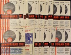 1958/59 Sunderland Home Football Programmes to include Liverpool^ Lincoln City^ Ipswich Town^