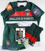 Leicester Tigers Complete Match Prepared Rugby Kit: Fully logoed 2018-19 3XL Jersey complete with