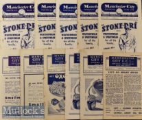 Selection of 1940-50s Manchester City Home Football Programmes to include 44/45 Halifax Town^ 46/