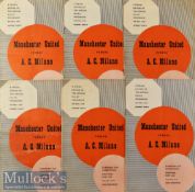 1957/58 European Cup Semi-Final Football Programmes AC Milan v Manchester United F/G overall (6)