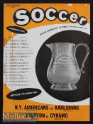 1960/61 Everton v Dynamo (Romania) in USA Football Programme date 7 June Polo Grounds^ with NY