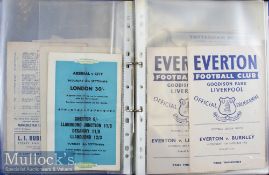 Complete Season 1958/59 Everton Home and Away Football Programmes to include league and FA Cup