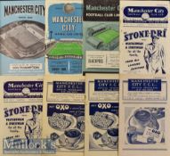 Selection of Manchester City in the FA Cup Football Programmes to include 46/47 Gateshead^ 47/48