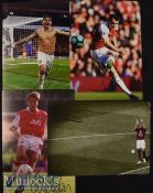 4x Signed Arsenal Colour Photographs Merson^ Torreira etc. measuring 30x21cm approx.