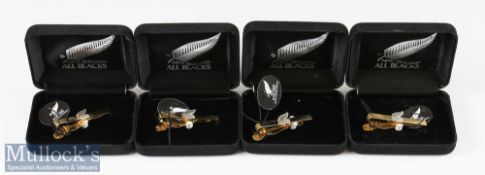 New Zealand All Blacks Rugby Tie Pins (4): Brand new with tags and attractively individually