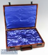 Hardwood Presentation Reel Case measures 18”x14”x3 ½” for a set of 6x Hardy JLH Ultralite or similar