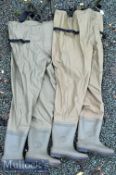2x Pairs of Snowbee Chest waders: to incl size 10 and size 7 (G)