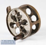 Unusual and interesting American Style “The Expert” Pat Skeleton wide drum nickel plated brass