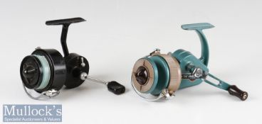Mitchel and Young & Son spinning reels (2) – Mitchell 304 fixed spool reel in black with full bail