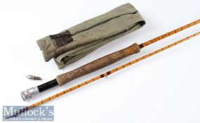 Hardy Bros Alnwick “The Pope” Palakona fly rod ser. No. H52537 – 10ft 2pc with clear Agate butt