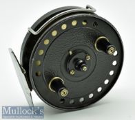 J W Young & Sons 3 ½” Seldex centrepin reel with smooth alloy foot, bickerdyke line guide, twin