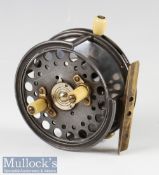 Hardy Bros Alnwick ‘Silex No.2’ 3 ¾” bait casting reel patent 2206, twin handles, ivorine rim