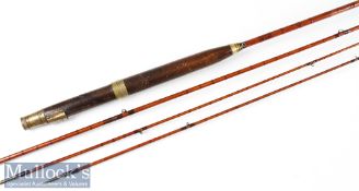 Early Hardy Bros Alnwick “Palakona” fly rod with full length leather handle ser. no. 12912 pre