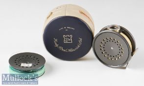 Fine Hardy Bros England The Perfect 3 5/8” alloy fly reel and spare spool