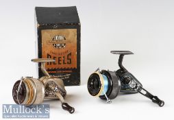 2x J W Young & Sons The Ambidex Threadline fixed spool reels – one in makers original box – incl