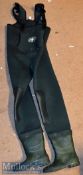 Pair of John Norris Neoprene Chest Waders – c/w padded knees, chest pockets and shoulder straps –
