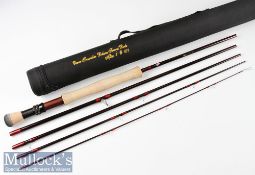 Fine and unused Oscar Traveller (USA) Deluxe Travel Rods trout fly rod – 9ft 5pc line 6/7# - with