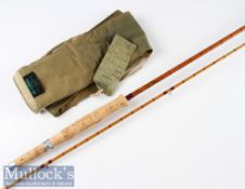 Good Hardy Bros “The J J H Triumph” Palakona fly rod -8’9” 2pc line 6#, clear Agate lined butt and