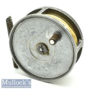Hardy Bros Alnwick Hydra 4 3/8” salmon fly reel with lacquered ribbed brass foot signs of surface