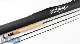 Fine as new Michael Evans Arrowhead “All Rounder” carbon trout fly rod – 9ft 3in 3pc line 6/7# -