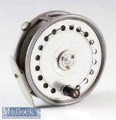 Scarce Thomas Cemm Vancouver BC St George Style alloy salmon fly reel – 4” dia - smooth alloy foot