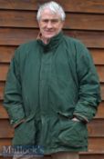 Green Schoffel Outdoor Jacket with brown canvas colour appears in a large size, water resistant