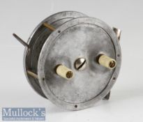 Scarce stamped Allcocks “The Reflex” tournament style alloy casting reel – made for the French
