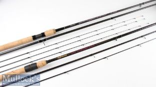 2x as new Drennan Carbon Speciman rods – fine Matchpro Quiver 10ft and 11ft Combo rod with 3 top