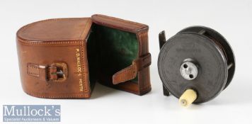 P D Malloch Perth Patent Centre Brake 3” alloy fly reel maker’s patent logo engraved D Martin to